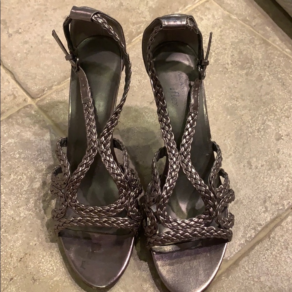 ANNE KLEIN pewter heels